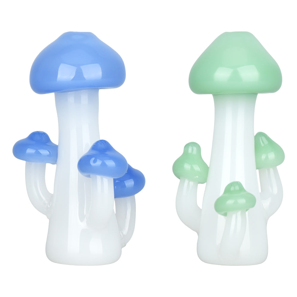 Mushroom Quartet Chillum - 3" / Colors Vary