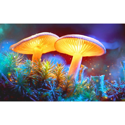Pulsar Mystical Mushrooms Tapestry